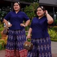 ราคา เสื้อป้ายเจ้านาง อก 48 50 52 56 58 นิ้ว เสื้อผ้าฝ้ายฟอกนิ่ม เสื้อพื้นเมืองคนอ้วน (26322268960)