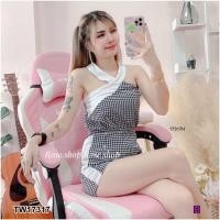 ราคา ชุดเซท เสื้อแขนกุด คล้องคอ + กางเกงขาสั้น ลายชิโนริ ทรงเรียบหรู ชุดเที่ยว ชุดไปคาเฟ่ เสื้อผ้าแฟชั่น 17317 (22143737308)