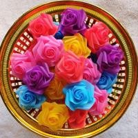 ราคา เหรียญโปรยทาน ดอกกุหลาบกากเพชร คละสี(ใส่เหรียญ1฿)50ชิ้น (42570302221)