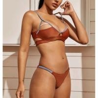 ราคา Cut Out Top With Thong Bikini Set บิกินี่คัทเอาท์สีน้ำตาล (4586455005)