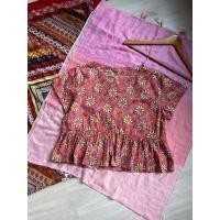 ราคา เสื้อชายระบาย งานผ้าป่านอินเดียหรือคอตตอนอินเดีย hand block ผ้าฝ้ายอินเดียพิมพ์บล็อกไม้ (24811789081)