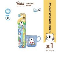 ราคา แปรงสีฟันเด็กวัยหัดเดิน Baby Moby พร้อม (0.5-3y)(Blue&Green) Cup Blue (26427397148)