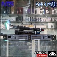 ราคา ไมค์ลอยคู่ NTS รุ่น SN-U99 ไมโครโฟนไร้สาย NTS UHF SN-U99 ชาร์จแบตได้ในตัว SN U99 (27615776490)
