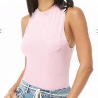 ราคา เสื้อบอดี้สูท สีชมพู Forever21 size s,m,l (1665302181)