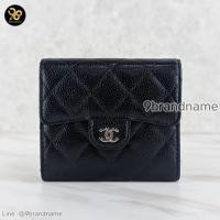 ราคา Chanel Tri-Fold Wallet Short in black caviar (25636216911)
