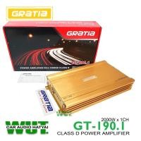 ราคา GRATIA เครื่องเสียงรถยนต์ เพาเวอร์แอมป์คลาสดี สำหรับลำโพงขับซับวูปเฟอร์/ซับเบส ClassD 2000Watts. gratia รุ่น GT-190.1 (16601448436)