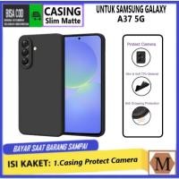 ราคา Slim Black Matte Case Samsung Galaxy A37 5G Casing Protect Camera Protector Full Cover (52356757264)