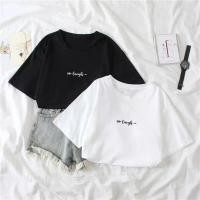 ราคา LETTER ARROWS LAUGH UNISEX ผู้ชายผู้หญิงผ้าฝ้าย 100% แขนสั้น ROUND NECK CASUAL เสื้อยืด (55954581201)