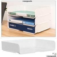 ราคา Rose 1 ชิ้น A4 ที่เก็บเอกสาร, ชั้นวางหนังสือสํานักงาน Stackable Desktop ถาดแฟ้ม, พลาสติก A4 ขนาดเครื่องเขียนที่ใส่กระดาษชั้นวาง (27113786843)
