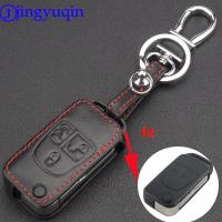 ราคา Jingyuqin Remote 3 buttons leather car key case cover for Mercedes Benz ML C Cl S SL SEL flip folding key holder keychai (27935469392)