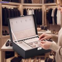 ราคา Ampaloy Elegant Jewelry Box Watch & Jewelry Organizers Waterproof Jewelry Storage Case Box With Lo new (58156705663)