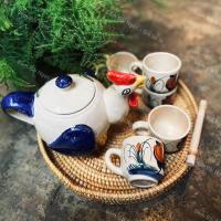 ราคา ชุดแจกันเซรามิกรูปไก่โบราณพร้อมจานหลายความจุและถ้วย-เครื่องปั้นดินเผาทํามือคุณภาพสูงโบราณสําหรับนักบวช (57607580354)