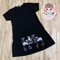ราคา มินิเดรสสีดำ ลายน้องแมว (10092522495)