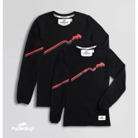 ราคา Rudedog เสื้อแขนยาว หญิง ชาย สีดำ รุ่น Skyline (21961693638)