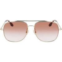 ราคา แว่นกันแดด VICTORIA BECKHAM-VB215S 725 Aviator Sunglasses Gold Wine Gradient ของแท้100% (20158582003)
