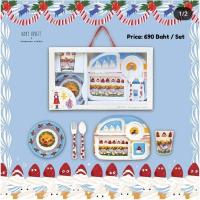 ราคา Babylovett set จาน ชาม ช้อน แก้ว New (22478392539)