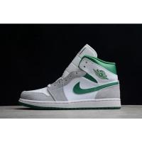 ราคา Nk AJ 2022 รองเท้าบาสเก็ตบอล Air Jordan 1 Mid Grey Pine Green DC7294-103 (13996265668)