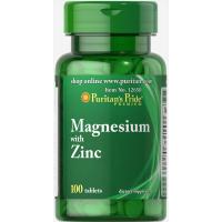 ราคา แมคนิเซียมซิงค์ Magnesium with Zinc Puritan's Pride (1981222235)