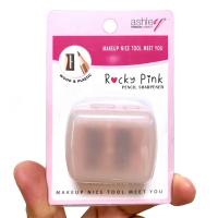 ราคา แอชลี่ย์ กบเหลาดินสอเขียนคิ้ว แบบ 2 หัว AA183 Ashley Rocky Pink / Black Pencil Sharpener (11508400144)