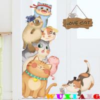 ราคา 【wuxiang】สติกเกอร์ติดผนัง ลายการ์ตูนแมว สําหรับตกแต่งบ้าน (7701343908)