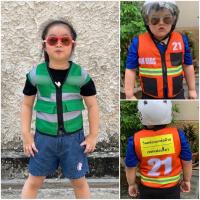 ราคา ขายส่งยกแพ็ค เสื้อกั๊กพี่วิน เสื้อกั๊กส่งอาหาร เสื้อกั๊กเขียว ชุดอาชีพเด็ก (10951227690)