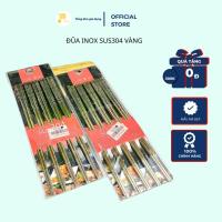 ราคา ตะเกียบสแตนเลส Sus304 ชุบทอง ตะเกียบสแตนเลสเกาหลี พุพอง 5 คู่ Mta-Mart ตะเกียบสแตนเลสคุณภาพสูง ทนทาน สแตนเลส (51807441065)