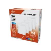 ราคา closeofficalshop V.E.G.lighting ดาวน์ไลท์ LED แบบฝังหน้าเหลี่ยม 5 นิ้ว 9W รุ่นTP-SDW-9DL-4V แสงเดย์ไลท์ (แพ็ก 4 ชิ้น) (42123413820)