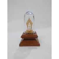 ราคา พระนิรันตราย เนื้อโลหะชุบ 2 กษัตริย์ ซุ้มชุบทอง องค์พระชุบเงิน ครอบเป็นแก้ว ฐานไม้สัก โรงเรียนสตรีวิทยา ปี 2548 (53005829986)