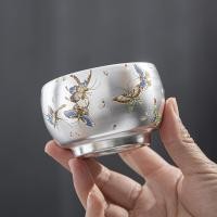 ราคา ถ้วยชาเซรามิคศิลปะจีนร่วมสมัย ทำจากเงินแท้ ออกแบบสำหรับเป็นของขวัญและงานศิลปวัฒนธรรม กล่องเซ็ตพร้อมถ้วยพิเศษ (41027753184)