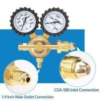 ราคา เกจ์ปรับแรงดันไนโตรเจน พร้อมแรงดันส่ง 0-600 PSI ทองเหลือง การเชื่อมเข้าCGA580แ แรงดันไนโตรเจน ใช้วัดแรงดันไนโตรเจน (42215259312)