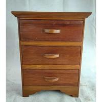 ราคา ตู้หัวเตียง ตู้ใส่ของ ตู้ไม้สัก ตู้ข้างเตียง มี 3 ลิ้นชัก ตู้วินเทจ Night stan (8117992863)