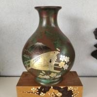 ราคา แจกันสำริดญี่ปุ่นลงยาสี Bronze Vase (43926537564)
