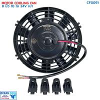 ราคา พัดลม 8 นิ้ว 10ใบ 24V 3.3A 80วัตต์ CF0091 พัดลมไฟฟ้า เป่า แผง คอล์ยร้อน แอร์ Cooling fan พัดลม ระบายความร้อน อะไหล่ แอร์ (26364572114)