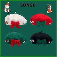 ราคา SONGCI หมวกเบเร่ Beret หมวกเบเร่สีพื้นสไตล์ฝรั่งเศส สีแดง หมวกเบเร่ต์คริสต์มาส (29717710458)