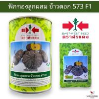 ราคา เมล็ดฟักทอง ข้าวตอก 573 F1 20g. / 100g. ตราศรแดง กระป๋อง ฟักทองลูกผสม ลายข้าวตอก573 ศรแดง (25669497225)