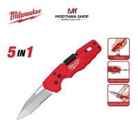 ราคา มีดพับอเนกประสงค์ MILWAUKEE มีดคัตเตอร์ สำหรับงานช่าง 48-22-1540 Fastback 5 in 1 Folding Utility Knife ของแท้ (24467821682)