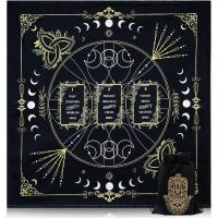 ราคา Knana ผ้าแท่นบูชา Witchcraft Velvet Tarot Mat Tarot Cloth for Reading with Celtic Cross Pattern - Hand (48057426919)