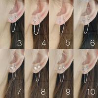 ราคา [ราคาต่อ1ชิ้น(1ข้าง)] ต่างหูสายโซ่ ความยาวโซ่5cm ต้องเจาะหูทั้ง2รู สินค้าเป็นงานสแตนเลส (29721387359)