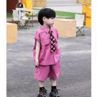 ราคา ชุดสูทเด็กชายฤดูร้อน สไตล์เกาหลี มาพร้อมเสื้อแขนกุดและกางเกงขาสั้น (48407404413)