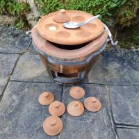 ราคา เตาถ่าน เบอร์ 4 พร้อม กะทะขนมครก 7 หลุม กะทะขนมครกใช้กับเตาแก๊ส เตาแก๊สปิคนิคได้ (19268539093)