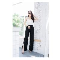 ราคา กางเกงขาบาน กางเกงแหวกข้าง กางเกงผ้าฮานาโกะ (#B02) #5927030832 (5927030832)