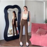 ราคา กางเกงขาม้า ปลายขาทรงกระดิ่ง สีครีม XS ผ้าโรเชฟ (24269117674)