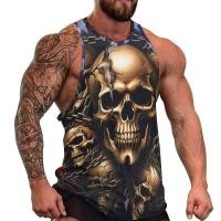 ราคา 3D ท็อปพิมพ์ลาย หัวกะโหลกฤดูร้อน เสื้อกล้ามแฟชั่นสตรีทแวร์ลำลองสำหรับผู้ชาย เสื้อกีฬาขนาดใหญ่ไม่มีแข (42408996368)