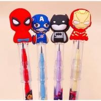 ราคา เซตดินสอฮีโร่ Super Hero จัดมาเอาใจคุณหนูๆกับดินสอซุปเปอร์ฮีโร่ ดินสอสไปเดอร์แมน‍ ดินสอแบทแมน ดินสอไอรอนแมน (6838622710)
