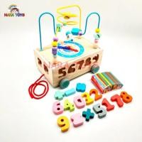 ราคา ของเล่นไม้เสริมพัฒนาการ รถลากบล๊อคไม้ (20643310200)