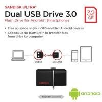 ราคา ส่วดลด110บาท Code [NOPOL222] SanDisk Ultra Dual Drive 32GB USB 3.0 OTG สำหรับ Android (2141256156)