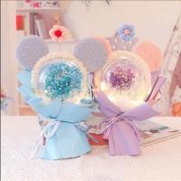 ราคา พร้อมส่ง ดอกไม้กลมแถมที่คาดผม มีไฟLED ของขวัญวันเกิด ของขวัญ วาเลนไทน์ (46402738742)