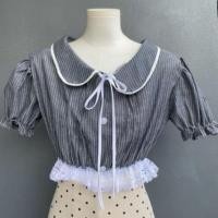 ราคา เสื้อคอบัว เอวลอย แต่งชายลูกไม้ (49155974614)