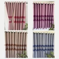 ราคา ผ้าม่านสำเร็จรูป ทูโทนสีสดใส สำหรับหน้าต่าง 6 สี พร้อมจัดส่ง (29030273463)