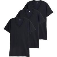 ราคา Mizuno Inner Shirt 3-Pack V-Neck Short-Sleeved Quick Dry Underwear Men s Black (50457358446)